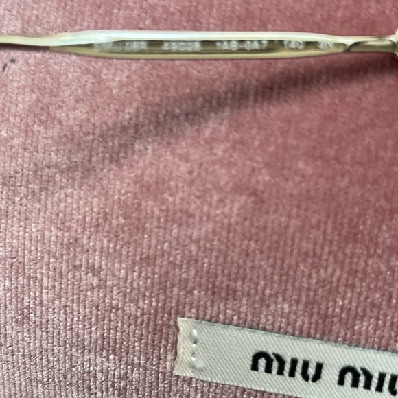 MIU MIU Crystal/Velvet Sunglasses Black - Picture 6 of 6